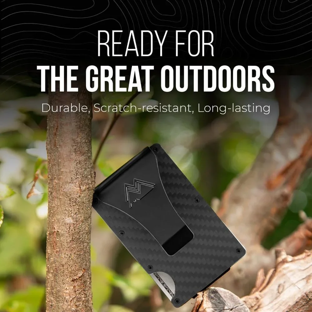 Minimalist Wallet for Men Slim RFID‎ Blocking Wallet Scratch Resistant Matte
